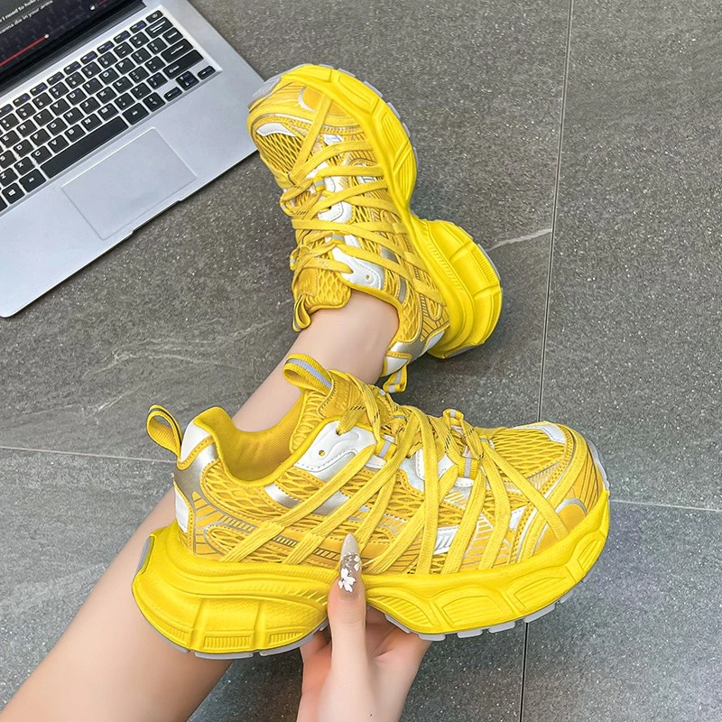 透气夏季蜘蛛老爹鞋女ins韩版春夏休闲时尚马卡龙休闲鞋系带女鞋