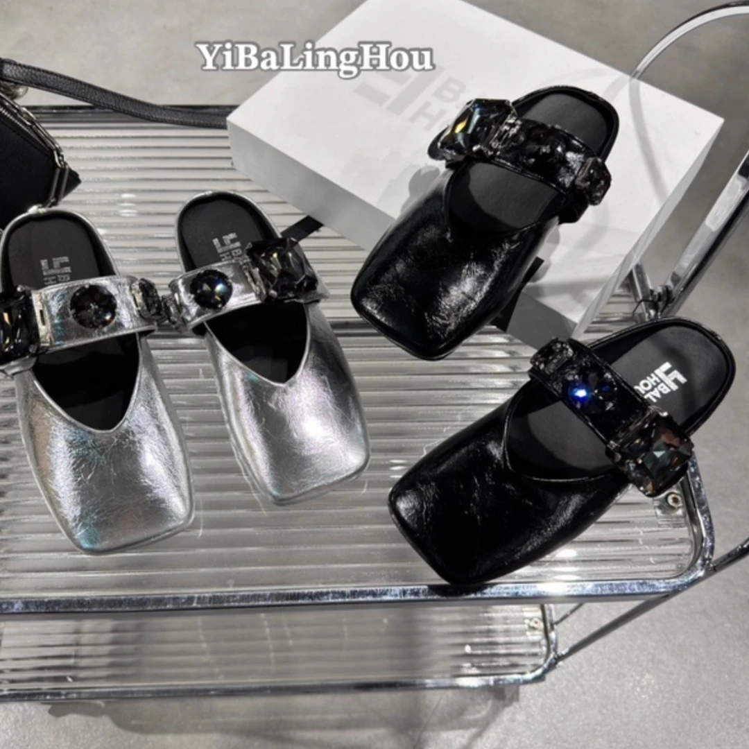 YBLH【水钻扣包头拖鞋】739-15