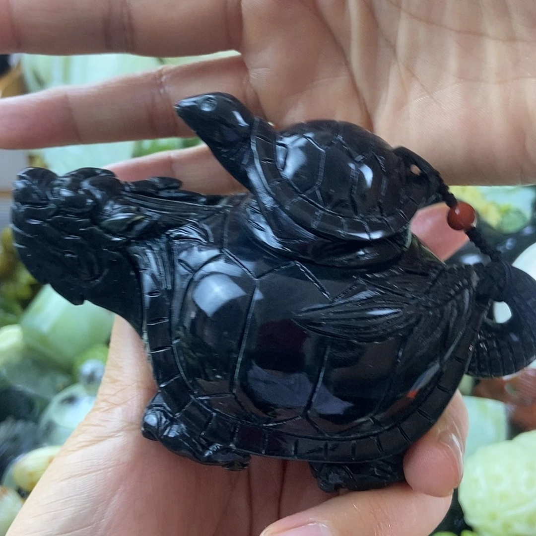 夏***般蛇纹石玉未镶嵌手把
