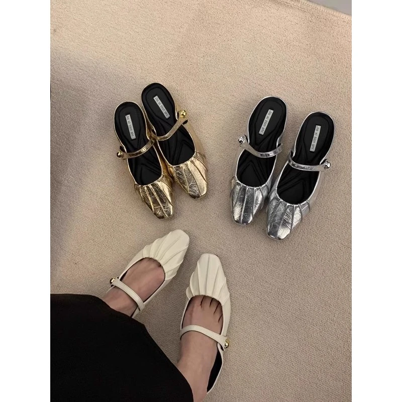 【法国设计师】凉鞋平底玛丽珍包头半拖女鞋子外穿2025年新款爆款