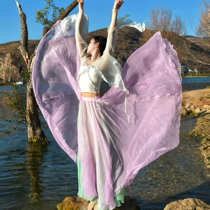 古典舞飘逸仙气显瘦双层舞蹈裤中国舞现代舞民族舞教师基础演出服