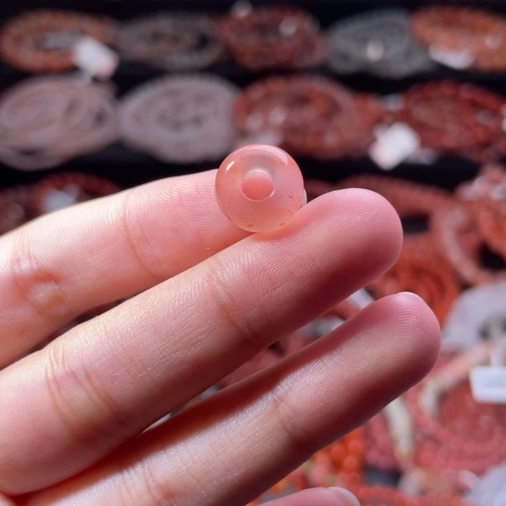 南红玛瑙未镶嵌配饰手串面包扣739