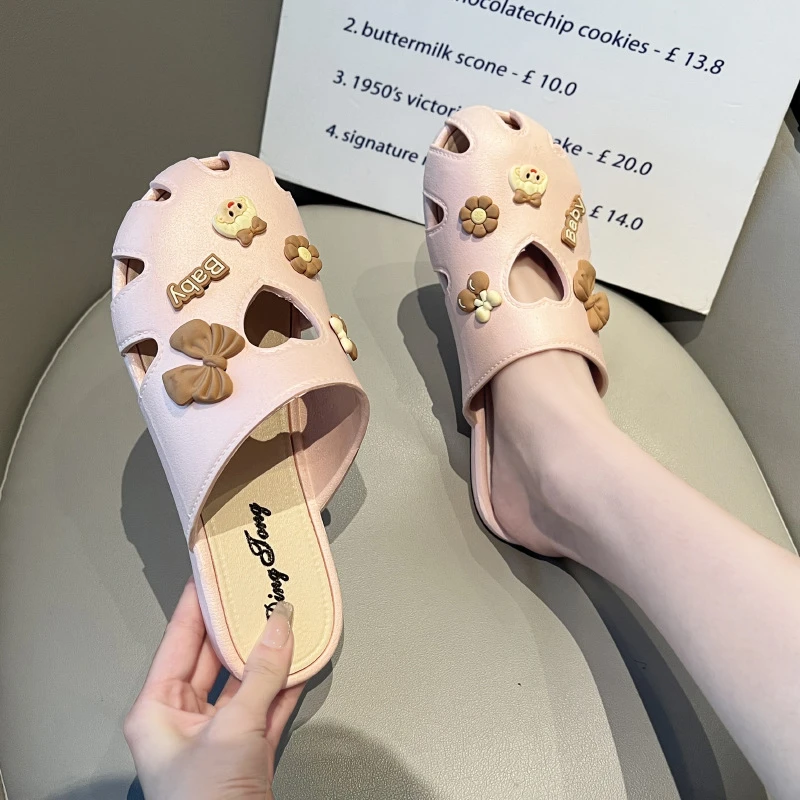 半包头拖鞋夏外穿家居室内防滑软底学生卡通可爱懒人沙滩凉拖鞋TJ