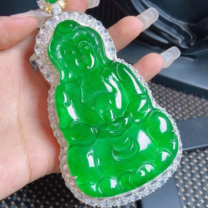 翡翠颈饰银S925镶嵌