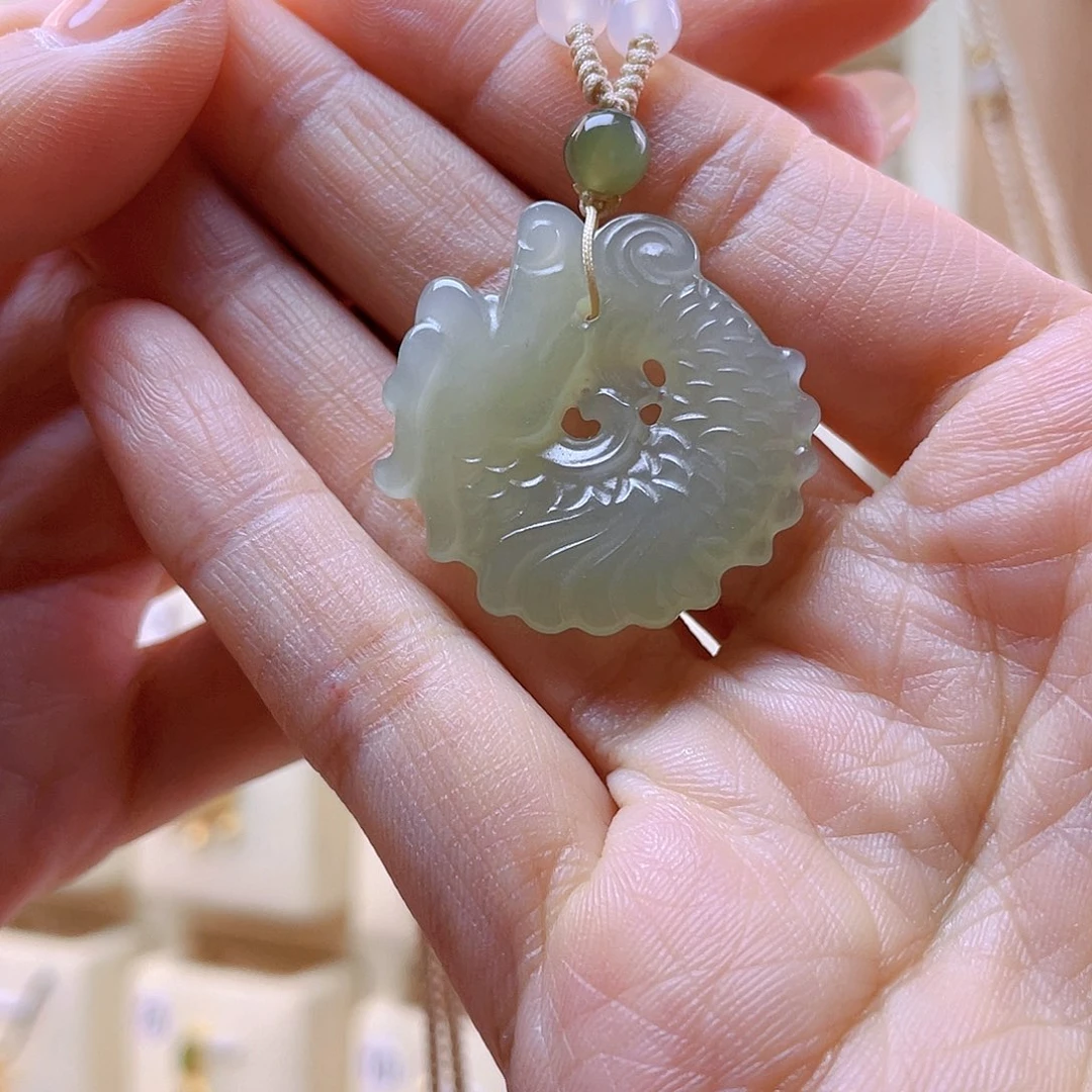 和田玉吊坠(赠链)未镶嵌秀*