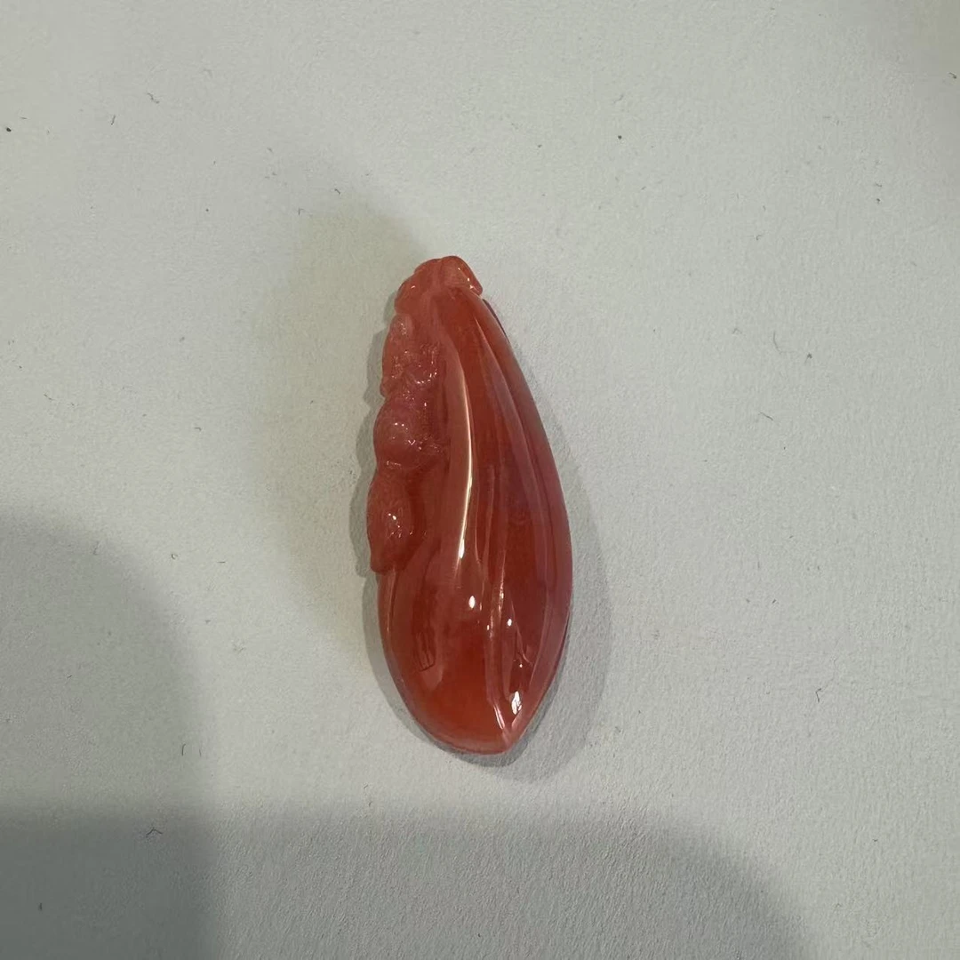 【竞拍】南红茄瓜松鼠雕件吊坠 nh250107-20