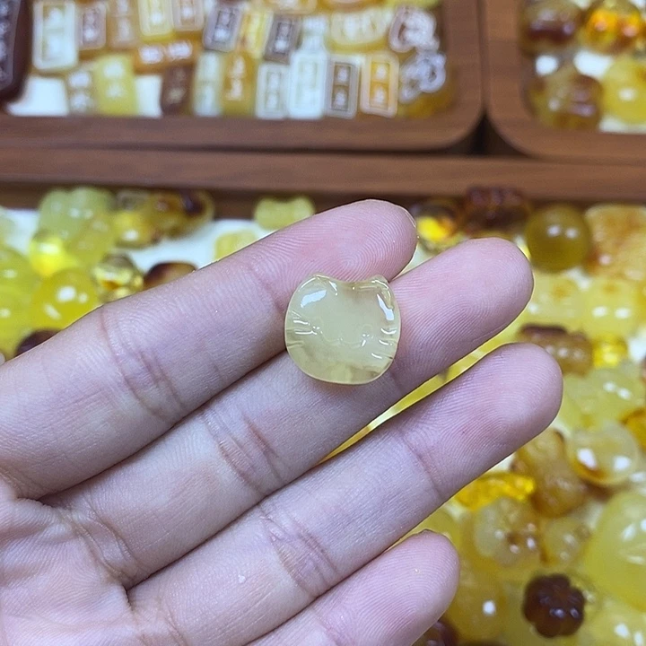 吊坠橄榄核小猫头116