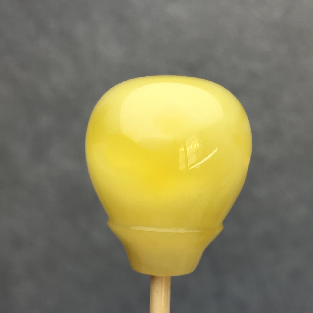 蜜蜡三通 对孔19mm纯手工打磨 天然原矿保真 无烤色无优化