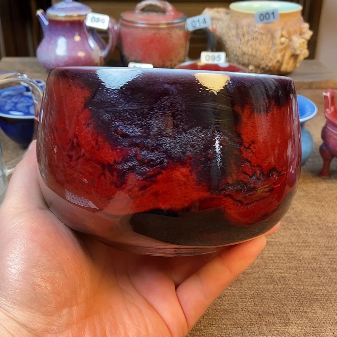 瓷片钧瓷茶器摆件工艺品