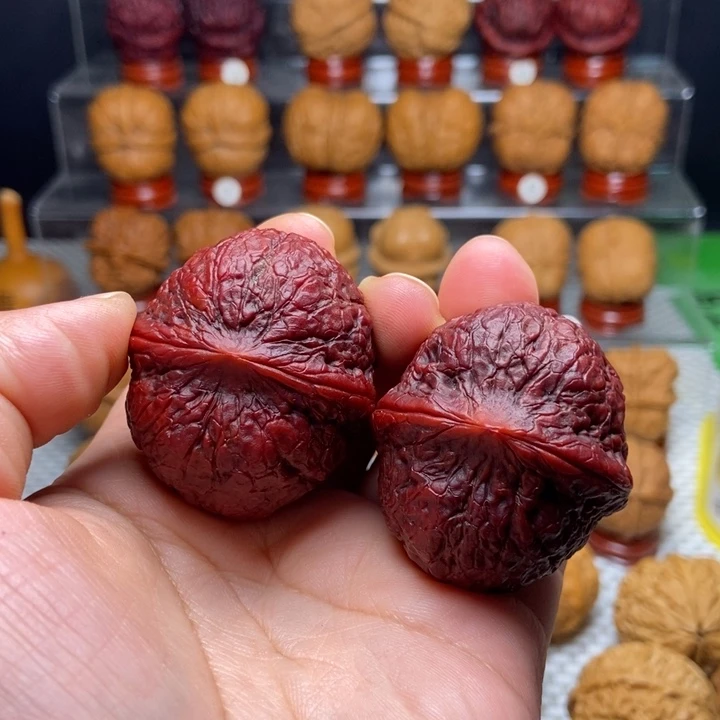 杨***楚把件文玩核桃蟒纹虎头5