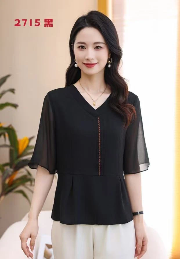 洋气短袖时尚百搭女装夏季T恤2715