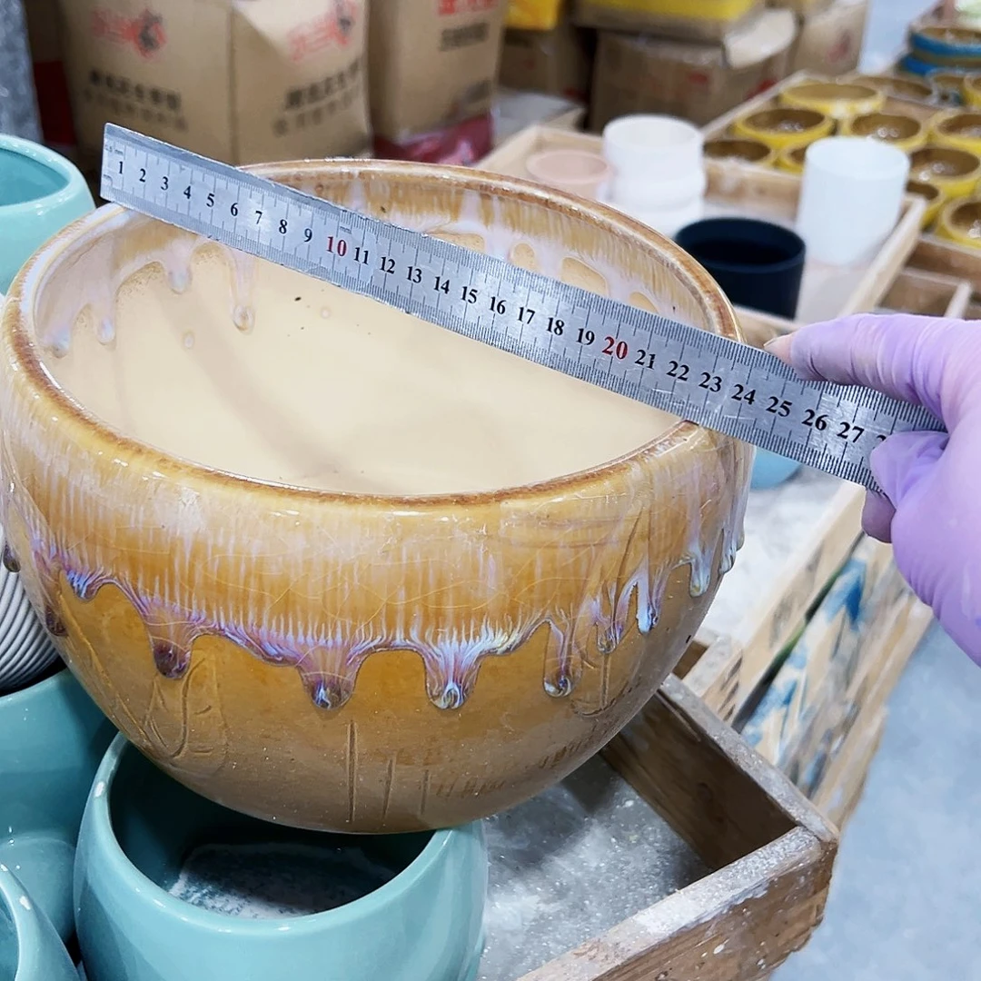 有孔外贸尾单陶瓷花盆凑单10米包邮