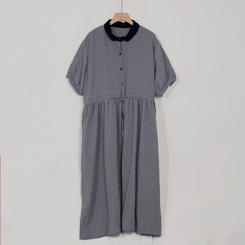 【蓉哥出品】格纹套头连衣裙X19