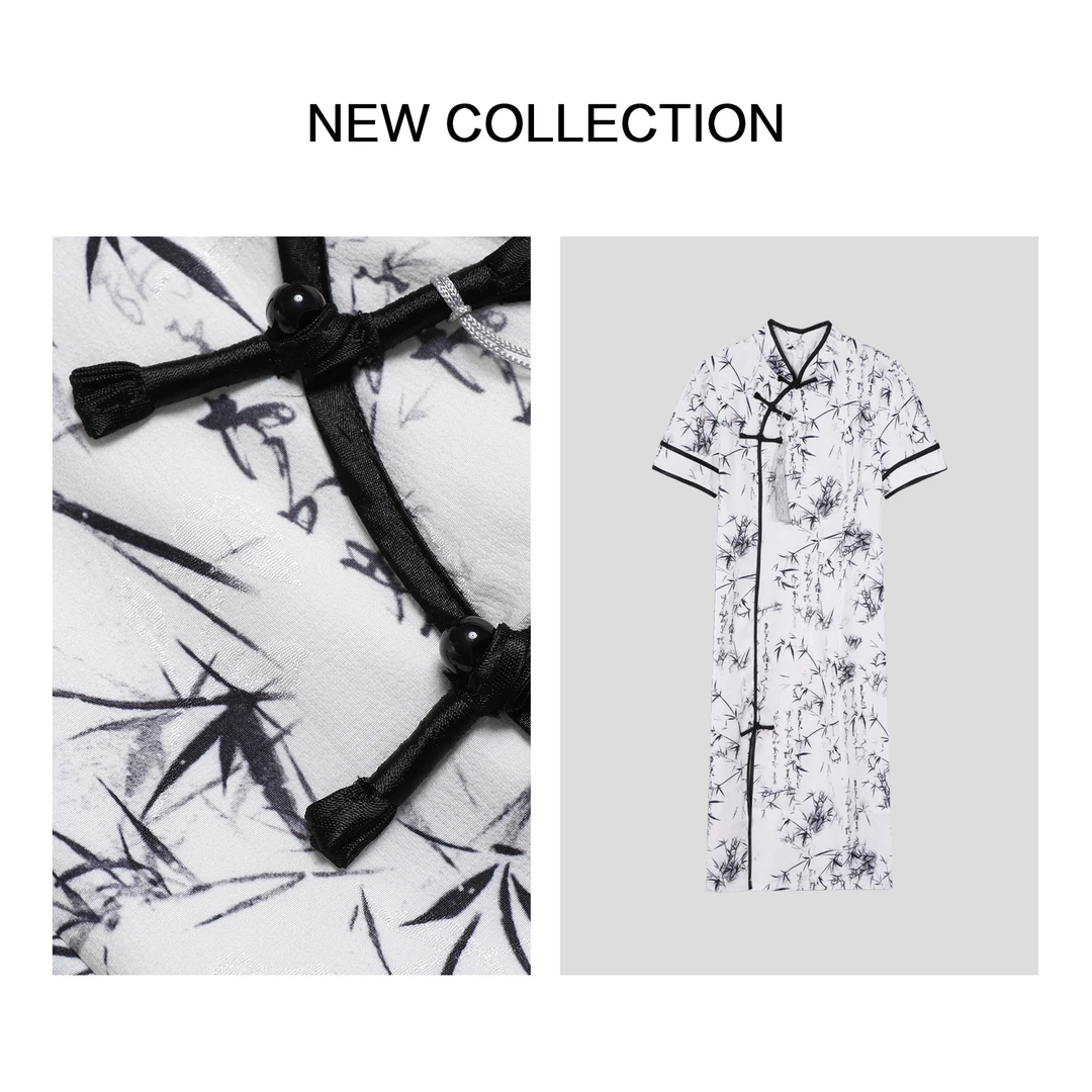 【芳芳专属】L3F28068中国风短袖连衣裙-8068