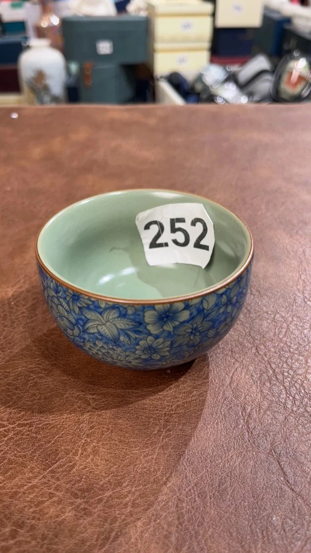 252青花万花主人杯陶瓷