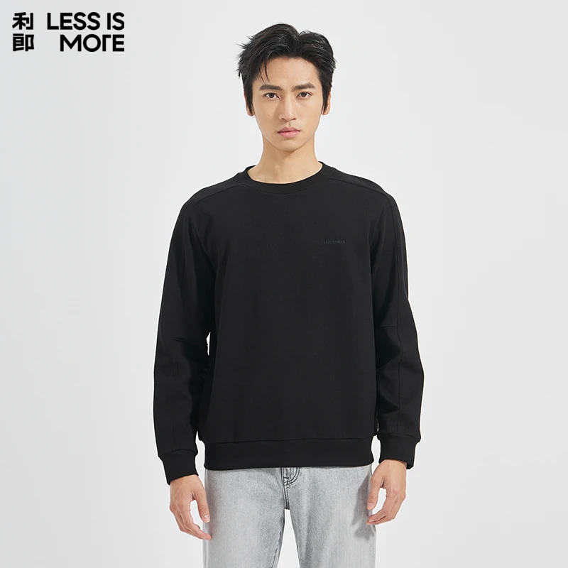 利郎青年商务【棉莫代尔】卫衣男2025秋休闲时尚长袖t恤