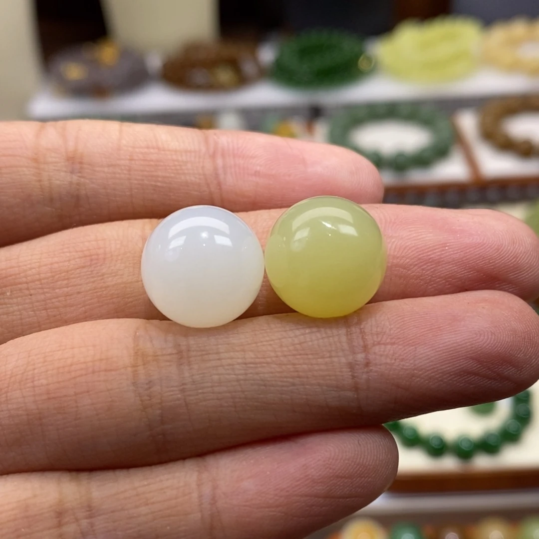 果***听和田玉未镶嵌手串卡14