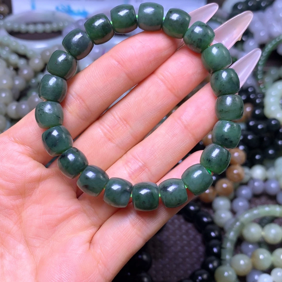 和田玉未镶嵌手串卡10