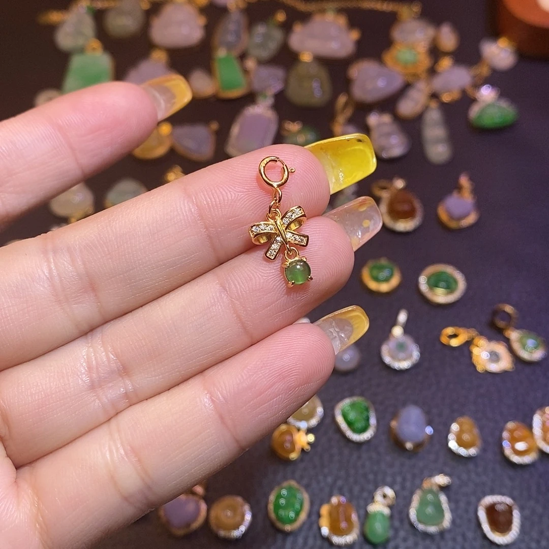 翡翠银S925镶嵌项链