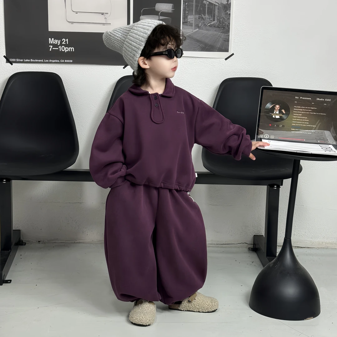 一套超好看！韩国童装洋气e·系polo上衣➕韩版裤子