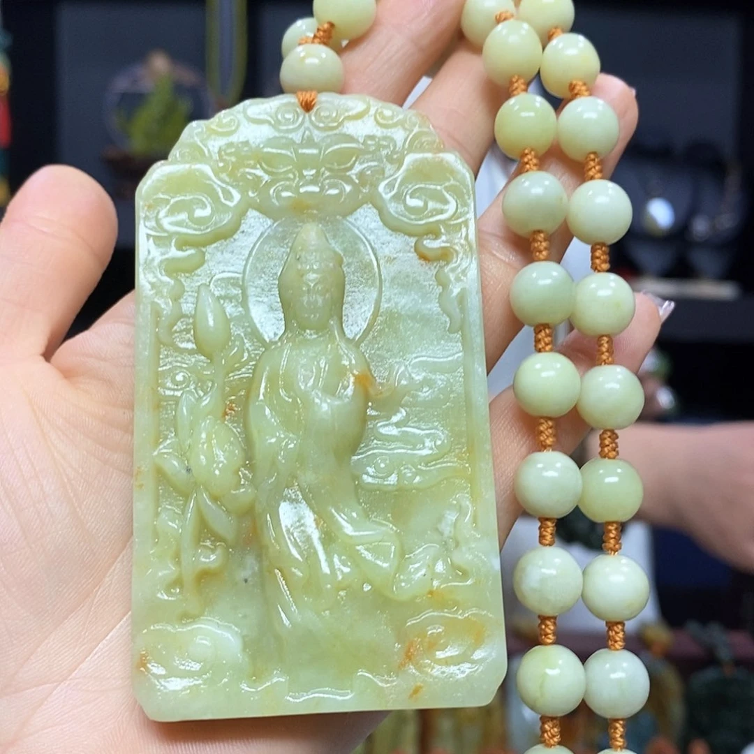 岫玉未镶嵌挂件吊坠