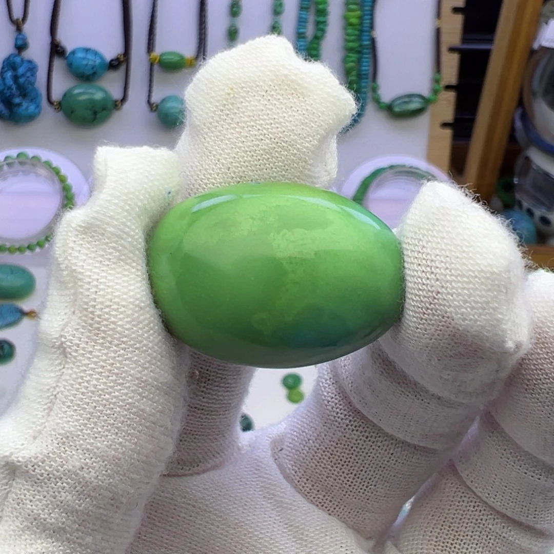 菜籽绿扁珠吊坠19.5mm兰