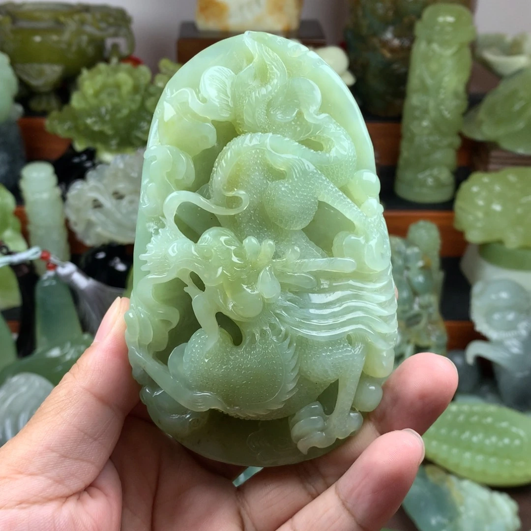 岫玉未镶嵌手把件