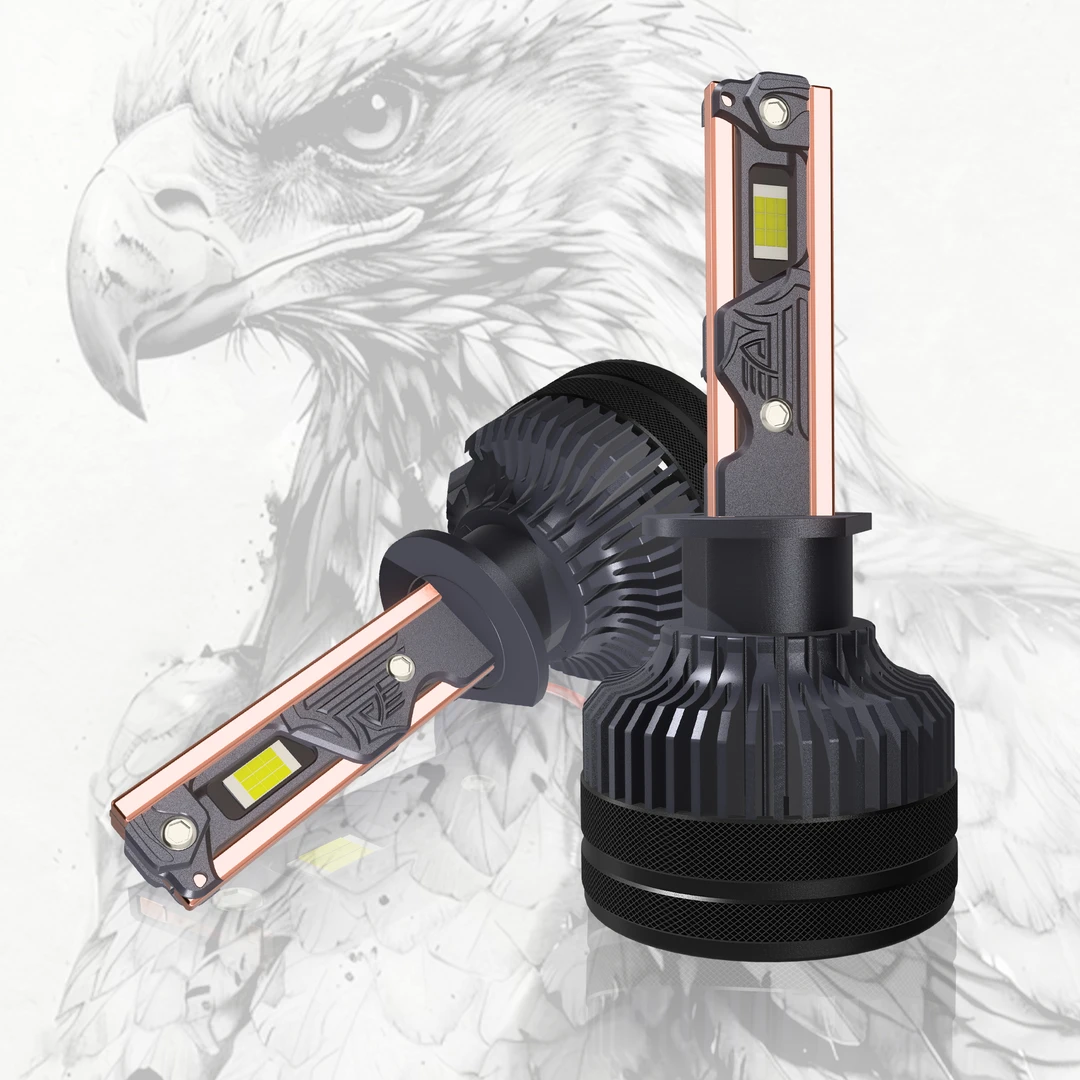 汽车H7led激光大灯12-24V货车配件9005强光改h4远近一体超亮聚光
