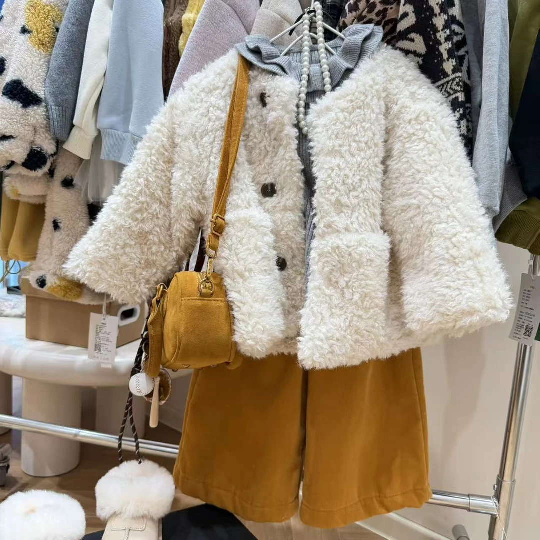 X.M花小钱做大美女！韩版氛围感女童毛毛小棉袄