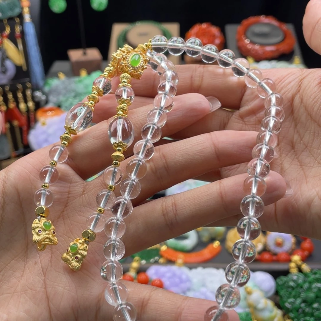 翡翠颈饰未镶嵌代编织