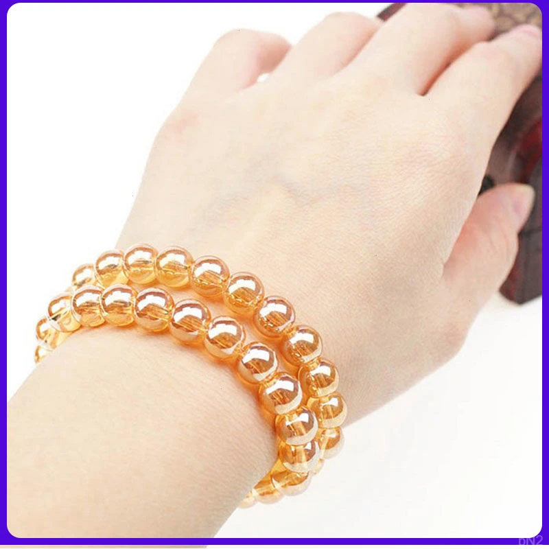 单情侣手链非金属男女礼品 女生手链手链圈手串香槟色