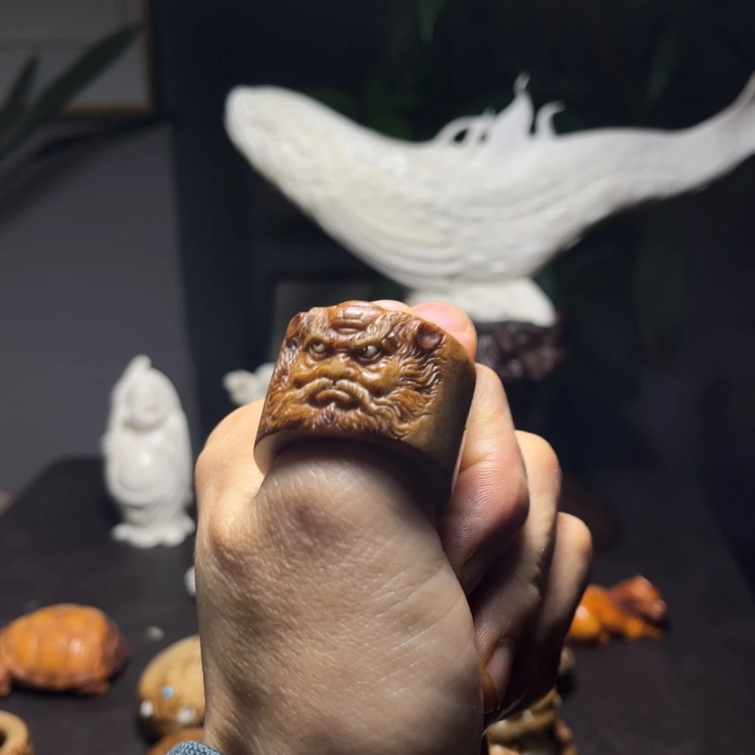 木九**月鹿角雕刻工艺板指