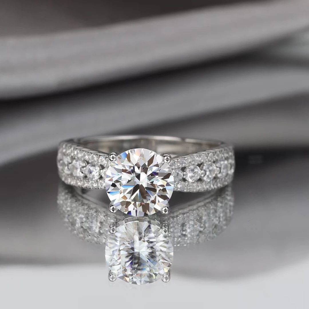 925银莫桑石银制品 尚奢【星海】1-3克拉正品经典简约传承百搭