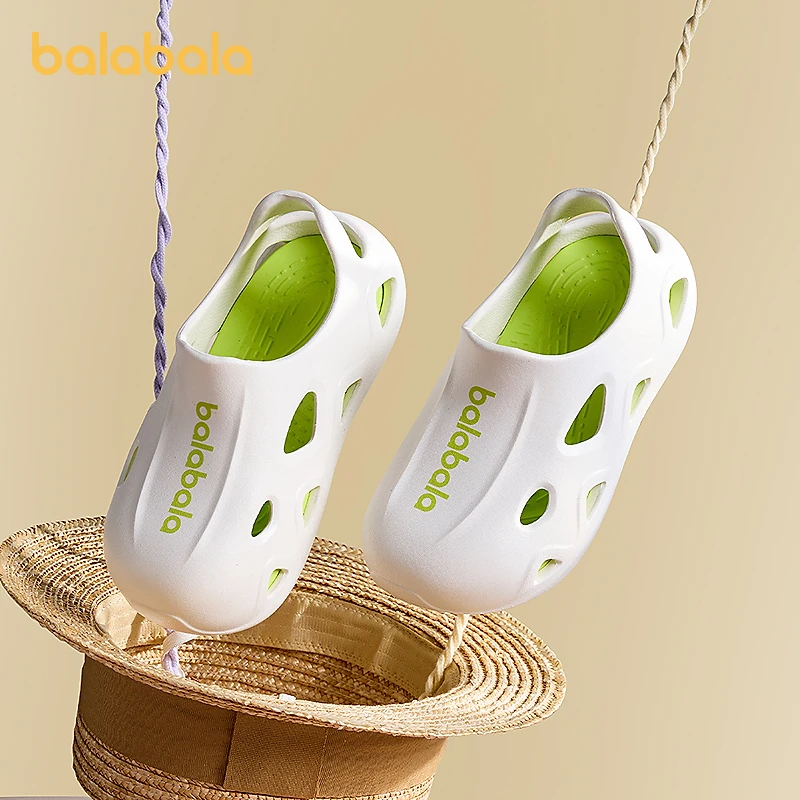 巴拉巴拉童鞋儿童洞洞鞋男童女童凉鞋防滑2025夏新款鞋子居家外穿