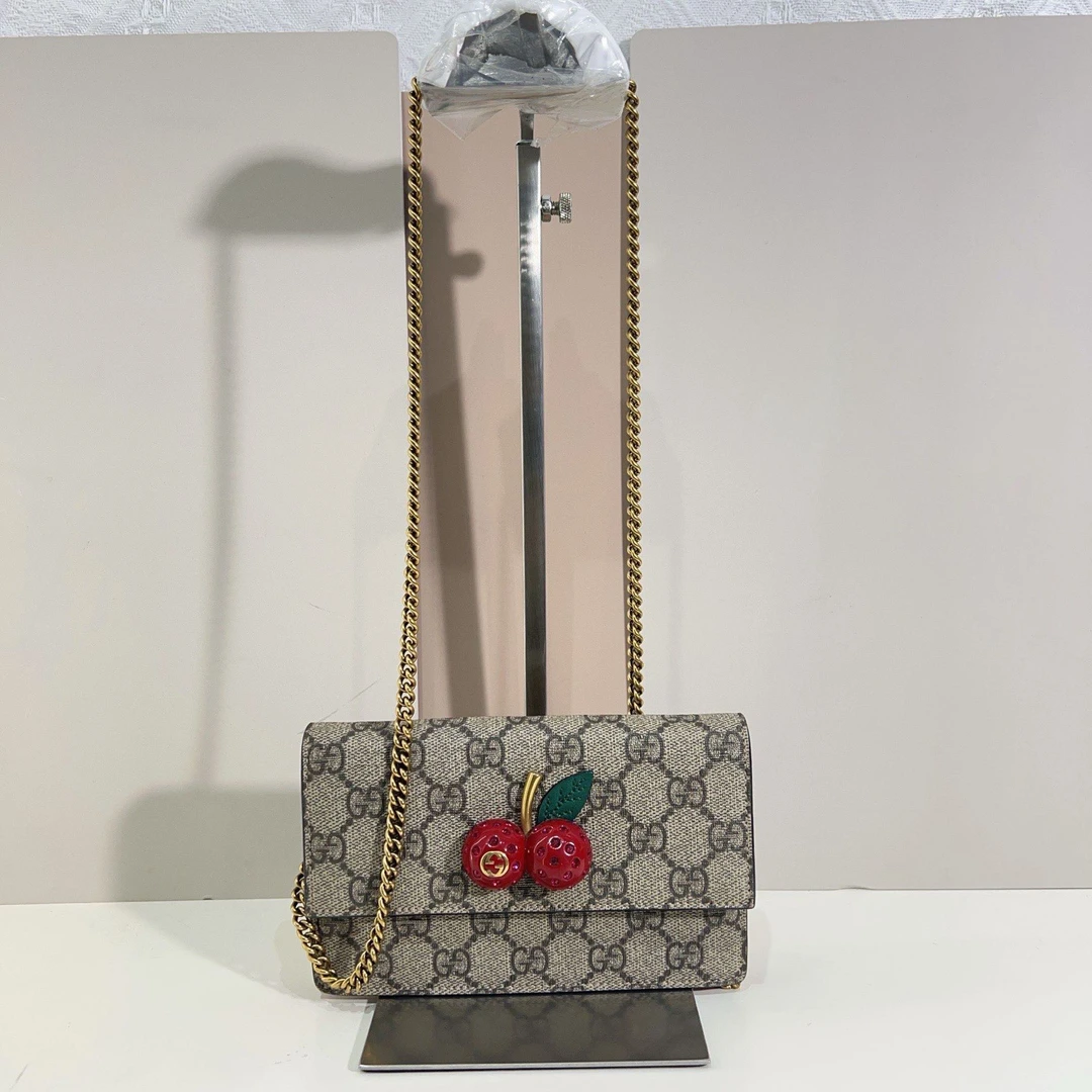 95新 GUCCI/古驰 古驰樱桃woc单肩包 cj3415