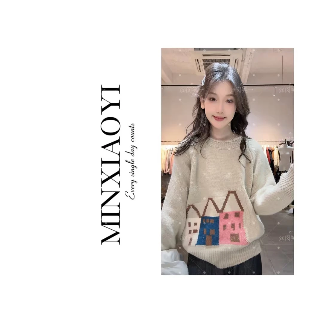 闵笑一【童话屋】M409&针织衫毛衣上衣女装
