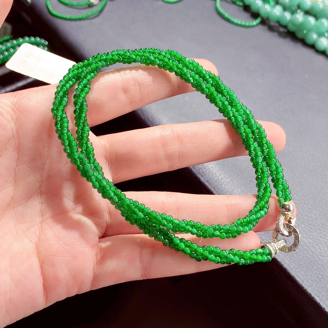 翡翠未镶嵌毛衣链
