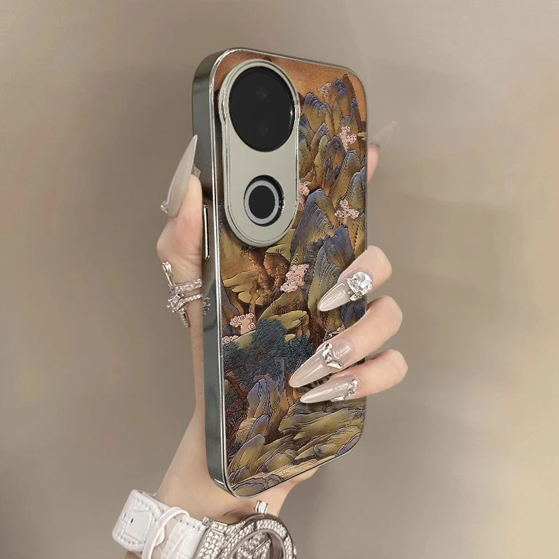 江山图适用于vivos20手机壳s19pro新款s18小羊皮防摔全包高级感17