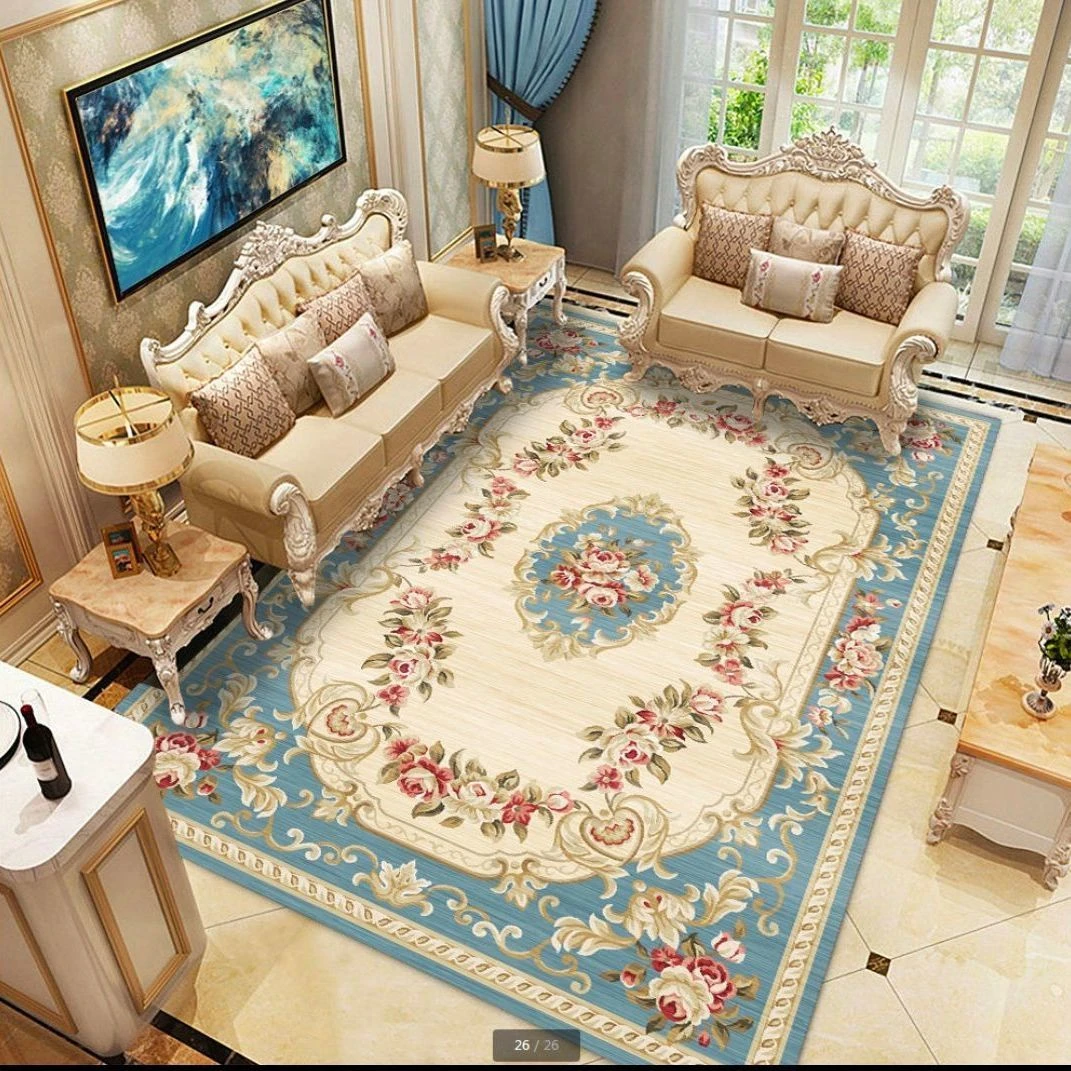欧式客厅地毯茶几垫子卧室地毯门厅垫房间办公室地垫宫廷风