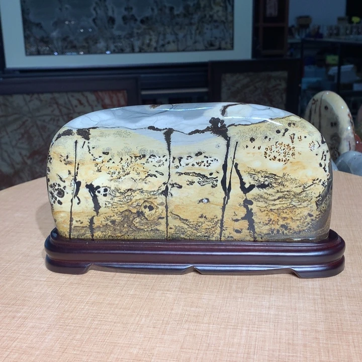 ，广西国画石摆件，收藏观赏