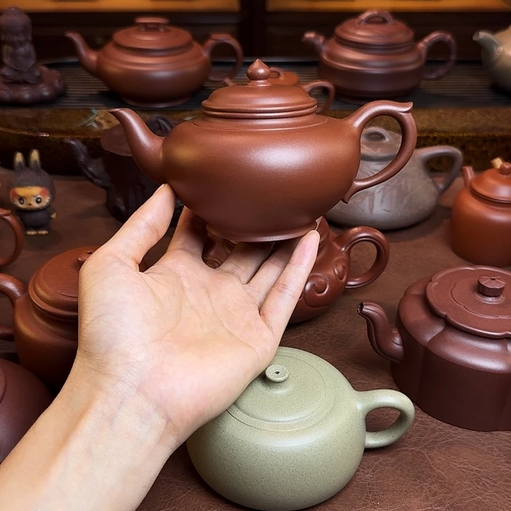 *****茶壶紫砂笑樱壶，红皮龙
