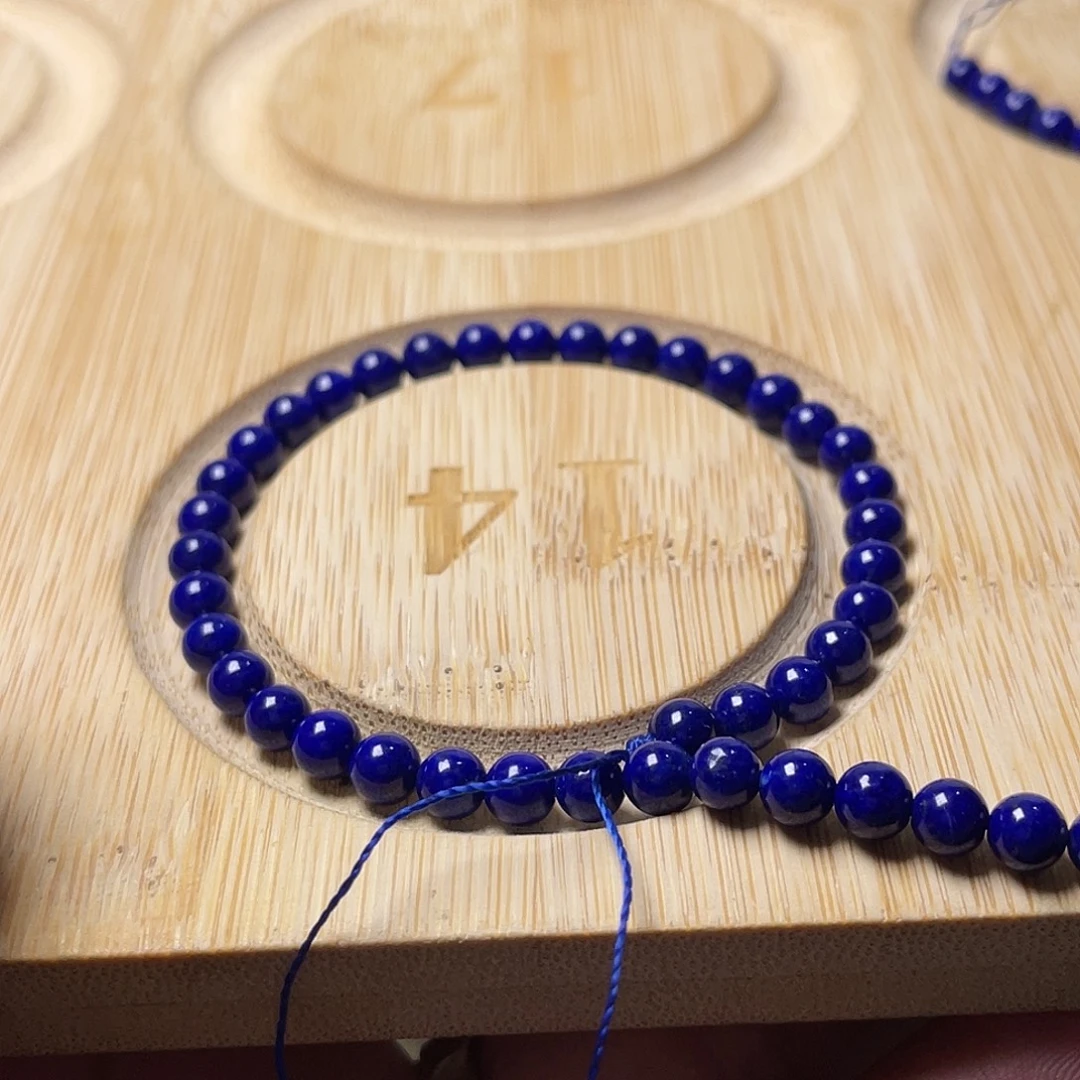 z***z青金石未镶嵌精品紫药水4.9mm手串（14手围）