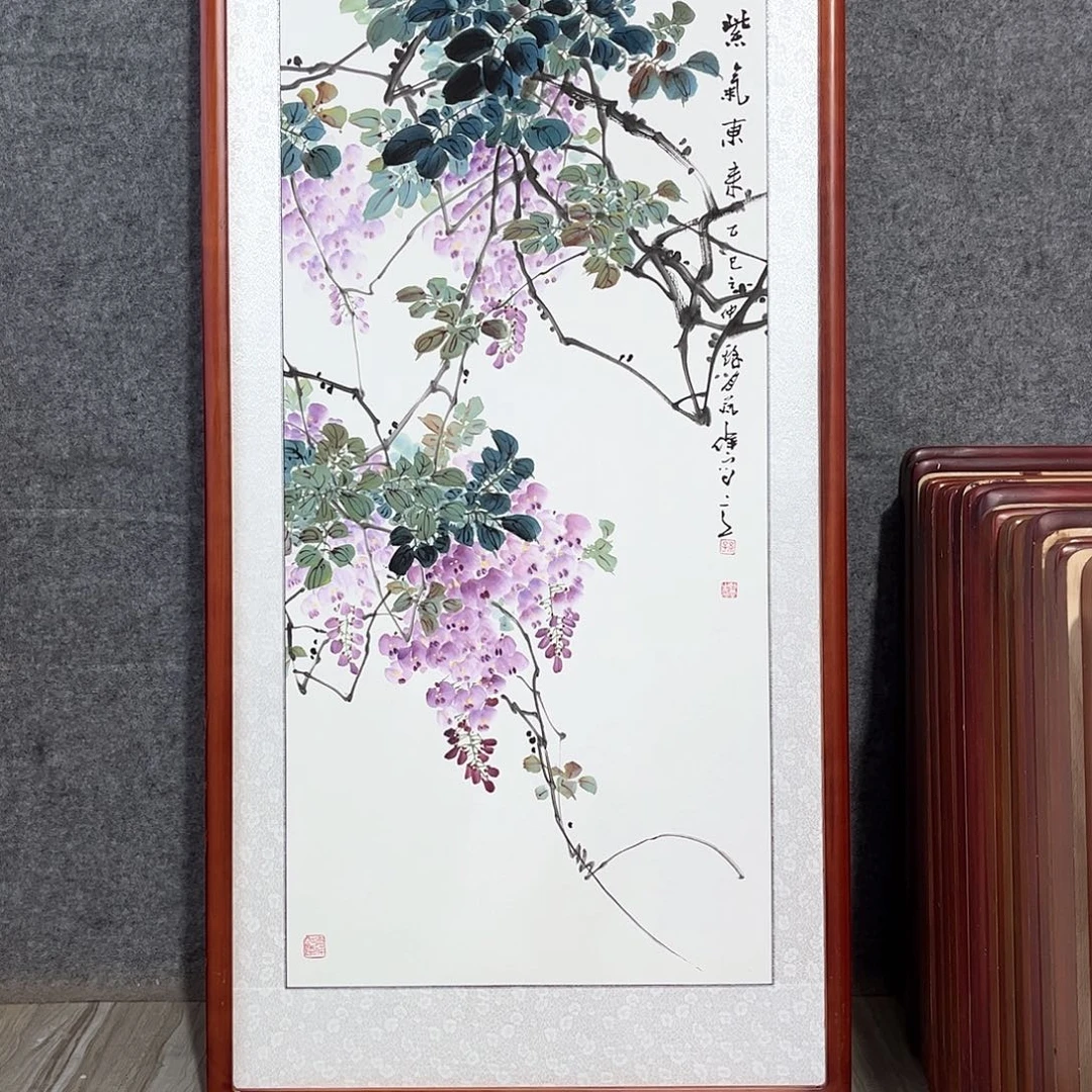 国画书画作品带框63×123