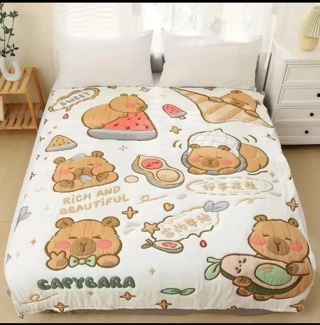 【好事花生】150*200cm纯棉多层加厚泡芙被