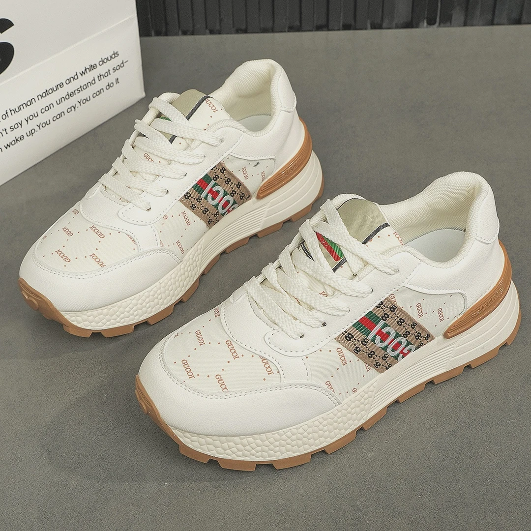 2025新款复古港风拼接印花时尚休闲鞋