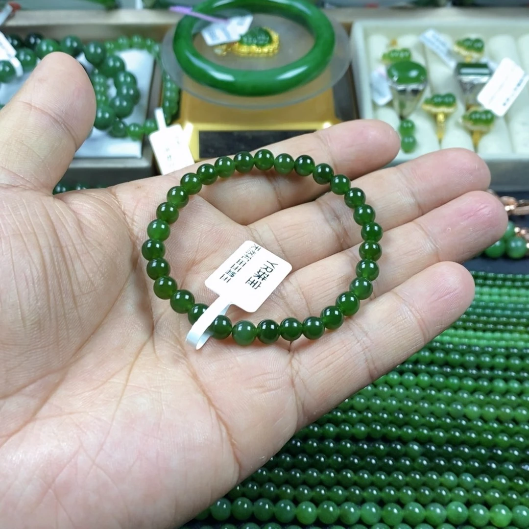 和田玉（碧玉）手串未镶嵌6