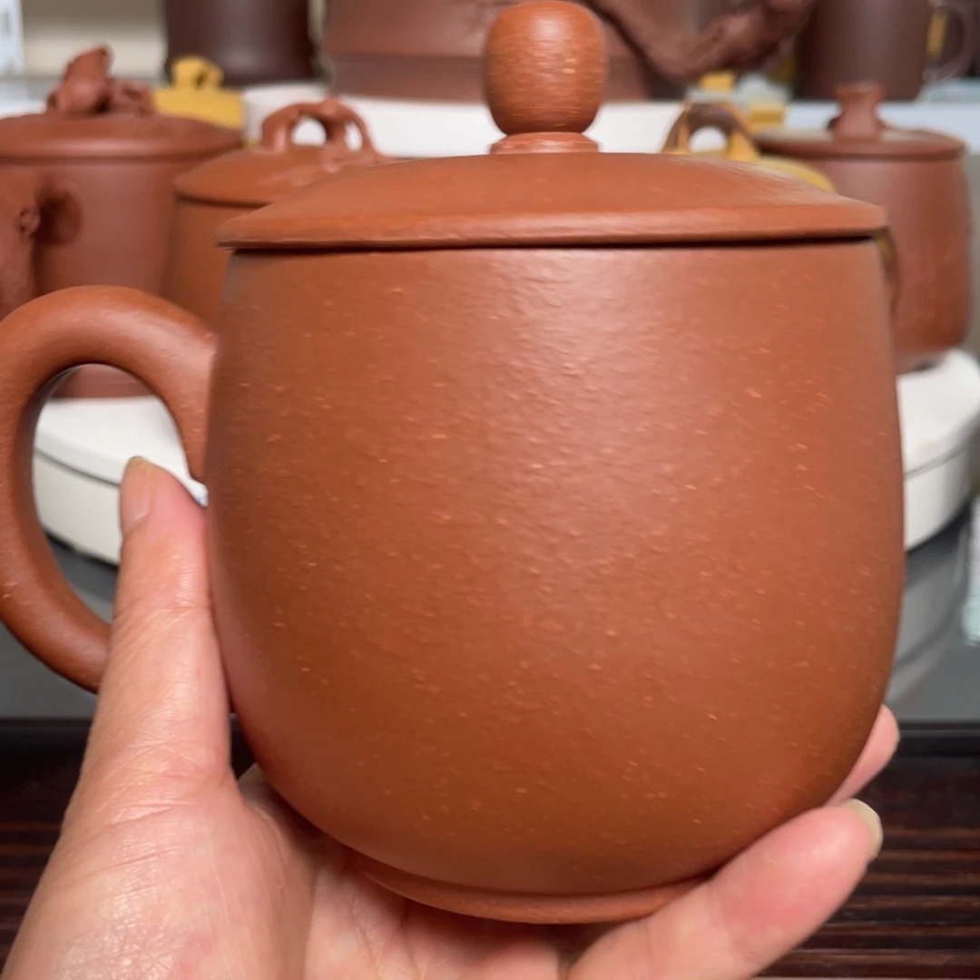 茶杯紫砂降波光素杯