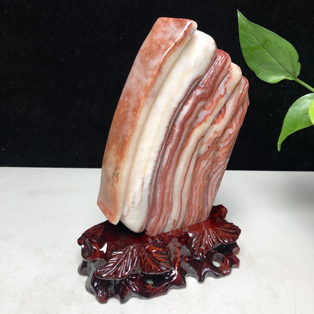 猪肉石红烧肉石天然石头奇石创意玄关摆设18*3.8*27cm6.3斤