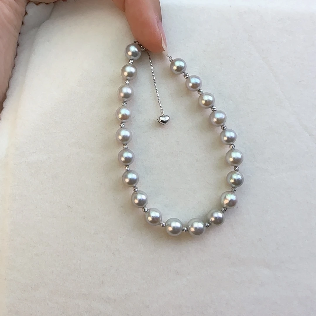 手链18K金镶嵌海水珍珠