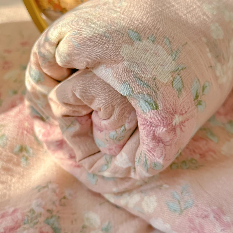 2025新款双层纱床单单件非全棉纯棉水洗被单大学生宿舍单人三件套